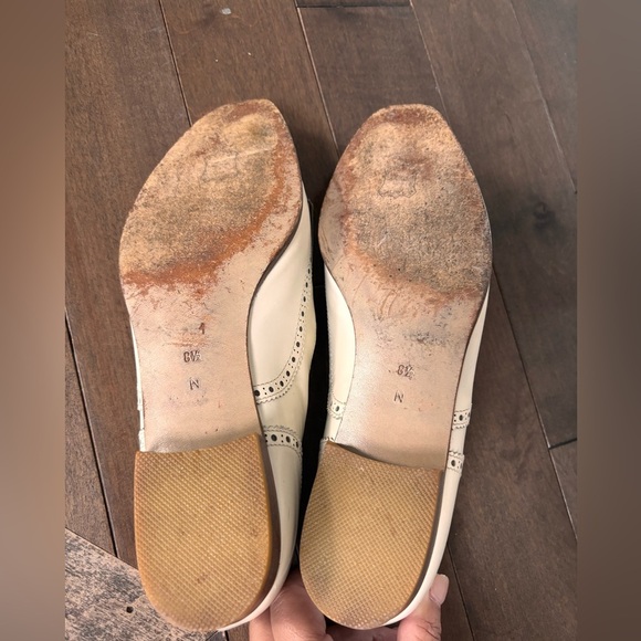 Women’s Vintage Bally Black Off-White Genuine Leather Loafers 8.5N - Picture 4 of 6